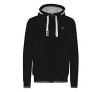 !Solid Sudadera con cremallera 'Benjamin' negro / blanco M negro / blanco