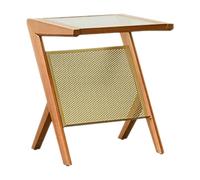 Solid Wood Coffee Table Side Table Light Luxury Modern Minimalist Living Room Glass Desktop Small End Table Corner Table