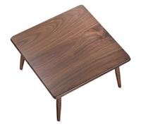 Solid Wood Coffee Table Square Table Black Walnut Tatami Low Table Living Room Central Table End Table Furniture 50cm High
