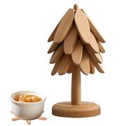 Solid Wood Insulation Pad, Household Heatproof Pads, High Temperature Resistant Wooden Insulation, Tree Design Mat for Home, Kitchen, Dining Table, Living Room, Indoor and Countertop Use