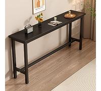 Solid Wood & Metal High Table Bar Table for Kitchen & Pub Counter Height Breakfast Table Perfect for Home Restaurant & Bar Use (Chairs Not Included)
