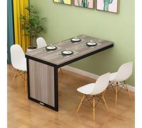 Solid Wood Wall Mounted Computer Desk with Multi Function Kitchen Dining Table Black (100 x 40 x 75 cm)