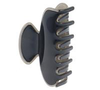 Solida Pinza para el pelo negro/beige grande brillante