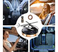 Solidal Air Ambientador - Helicopter Driven Driven Diffuse | Difusor De Aromaterapia Para Automóvil De Energía Solar | Solars Rotating Solars Car Awardes Adecuados Para Automóviles, SUV, Camiones, Via