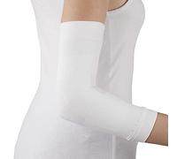 SOLIDEA Codera Tendinitis Codo Silver Support Elbow Compresión Graduada 18/21 mmHg | Codo de Tenista Codera, Coderas Gym, Codo Tenista (Blanco, XL)