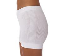 SOLIDEA Mallas Cortas Mujer Magic Panty Silhouette Micromasajeante| Short Deportivo Mujer, Shorts Mujer (Blanco, 40)