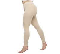 SOLIDEA Mallas Deporte Mujer Silver Wave Long | Leggings Mujer, Mallas Compresion Mujer (Champán, 44)