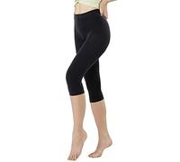 SOLIDEA Mallas Mujer Deportivas Silver Wave Corsaro | Pantalones Deportivos Mujer Compresión Graduada Preventiva (Negro, 48)