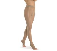 SOLIDEA Medias Mujer Punta Abierta Venere 70 Punta Abierta Compresión Graduada 12/15 mmHg | Medias Verano Mujer, Medias de Verano Mujer Sin Puntera (Miel, 40)