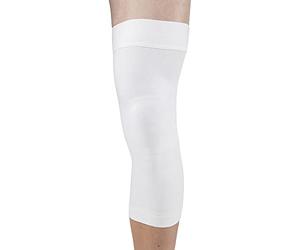 SOLIDEA Rodillera Menisco Silver Support Knee Compresión Graduada 23/32 mmHg | Rodillera Deportiva, Rodilleras Menisco y Ligamento (Blanco, ML)