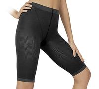 SOLIDEA Shorts Mujer Silver Wave Strong | Shorts Deportivos Mujer, Ropa Deportiva Mujer, Mallas Cortas Mujer Micromasajeantes, Pantalón Ciclista (Negro, 48)