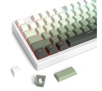 SOLIDEE Set de Keycaps PBT Degradado 135 Teclas para Teclados Mecánicos,Perfil OEM,con Retroiluminación y RGB,Leyendas Translúcidas,con Switches Cherry MX y Teclados Hot-Swappable(Green Vine)