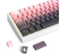 SOLIDEE Set de Keycaps PBT Degradado 135 Teclas para Teclados Mecánicos,Perfil OEM,con Retroiluminación y RGB,Leyendas Translúcidas,con Switches Cherry MX y Teclados Hot-Swappable(Bean Paste)