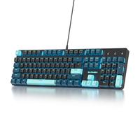 SOLIDEE Teclado mecánico para Juegos 104 Teclas,US Layout QWERTY,100% Teclado para Juegos retroiluminado RGB con Teclado numérico,Teclado mecánico NKRO para portátil Windows(104 Monstor(B))