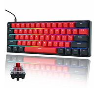 SOLIDEE Teclado mecánico para Juegos 60% con Cable,retroiluminado RGB,NKRO Anti ghosting,Teclas Macro programables,61 Teclas Teclado Intercambiable en Caliente(Gateron Optical Red,61 Milan)