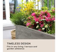 Solidflor Maceta 75 x 20 x 20 cm Fibra de vidrio Exterior/Interior gris claro Blumfeldt