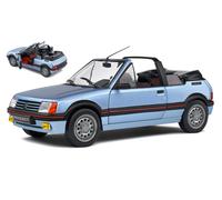 SÓLIDO 1/18 PEUGEOT 205 CTI 1989 AZUL MODELISMO MODELO ESTÁTICO DIECAST