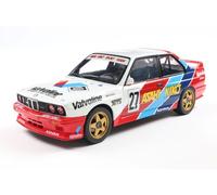 Solido BMW E30 M3# 27 - Coche de Turismo clásico diseño de automovilismo con Bordes de carrocería, número de despegue, Color Blanco 1:18