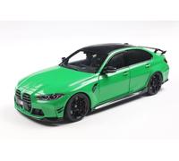 Solido BMW M3 (G80) - Sedán de Alto Rendimiento con Techo Negro, alerón Trasero, Paquete Aero, Modelo Diecast, Color Verde señal Uni, 1:18