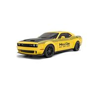 Solido Dodge Challenger NYC Hellcab - Coche Muscle de Estados Unidos, diseño de Taxi, diseño gráfico de Tablero de ajedrez, capó y alerón Negro, Modelo Diecast Amarillo, 1:18