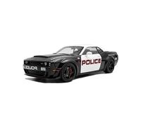 Solido Dodge Challenger R/T HW Police - Coupé Americano policía Bicolor, diseño musculoso, Llantas Negras, Coche Diecast Modelo de Coche Blanco y Negro 1:18