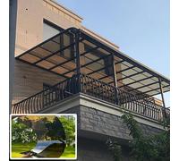 Sólido Láminas De Plástico De Policarbonato,Transparente Láminas De Plástico De Policarbonato,Planchas Revestimiento De Repuesto for Invernadero,para Invernaderos,Cocheras,Exteriores(Brown,2.62x13.1ft