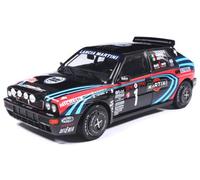 Solido Lancia Delta HF Integrale M Rally Tribute 1991 1:18 - Die-Cast - Modelo de Coche Coleccionable de Metal Negro con Base de plástico, Caja de Ventana