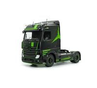 Solido Mercedes Benz Actros R5 Italian Collection 2021 - Diecast Modelo camión Tractor, camión de Larga Distancia detallado con diseño Personalizado, Cabina Negra con Rayas Verdes, 1:24