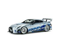 Solido Nissan Skyline (R35) GT-R LB Silhouette 2020 1:43 - Die-Cast - Modelo Coleccionista Metal, Plata, con Base de Plástico, Caja Ventana