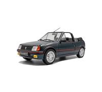 Solido Peugeot 205 CTI Roland-Garros Cabrio - Diecast - Modelo de Coche Verde Metalizado, Llantas Perforadas, Temporizador francés Youngtimer, colección Limitada, 1:18