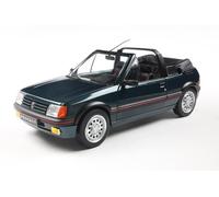Solido Peugeot 205 CTI Roland-Garros Cabrio - Diecast - Modelo de Coche Verde Metalizado, Llantas Perforadas, Temporizador francés Youngtimer, colección Limitada, 1:18