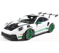 Solido Porsche 911 GT3 RS 2024 1:18 - Die-Cast Tribute to Carrera RS Package, modelo de colección de metal, blanco, con base de plástico, cartón ventana