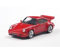 Solido Porsche 964 RS 3.8 (1994) - Clásico Compacto de los Noventa, ala Trasera Fija, auténtica Silueta 911, Modelo de Coche Diecast, Rojo, 1:43