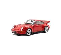 Solido Porsche 964 RS 3.8 (1994) - Clásico Compacto de los Noventa, ala Trasera Fija, auténtica Silueta 911, Modelo de Coche Diecast, Rojo, 1:43
