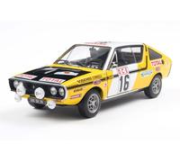 Solido Renault 17 PH.1#23 - Coupé Fastback de los 70 en Rally Trimm, número de Inicio, Faros adicionales, Diecast, Amarillo-Negro, 1:18