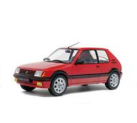 Solido S1801702 Peugeot 205 GTI MK1 1985 - Coche en Miniatura, Escala 1:18, Color Rojo, Unisex niños.