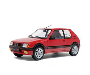 Solido S1801702 Peugeot 205 GTI MK1 1985 - Coche en Miniatura, Escala 1:18, Color Rojo, Unisex niños.