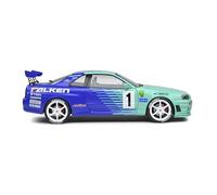 solido S1804304 1:18 1999 Nissan Skyline (R34) GT-R-Falken Drift Livery - Coche en Miniatura Coleccionable, Multicolor