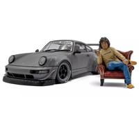 SOLIDO S1807517 1/18 RWB Kit de cuerpo (gris) con figura de Mr. Nakai, producto terminado