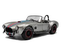 Solido Shelby Cobra 427 MKII - Histórico Roadster musculoso Rayas Deportivas Sidepipes Coche Diecast Plata, 1:18
