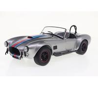 Solido Shelby Cobra 427 MKII - Histórico Roadster musculoso Rayas Deportivas Sidepipes Coche Diecast Plata, 1:18