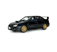 Solido Subaru Impreza WRX STI 2004 - Diecast Coche Modelo Legendario Rally Deportivo, detallado JDM Motorsport Miniatura, Negro, 1:18