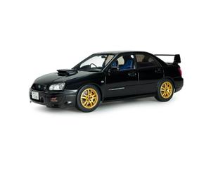 Solido Subaru Impreza WRX STI 2004 - Diecast Coche Modelo Legendario Rally Deportivo, detallado JDM Motorsport Miniatura, Negro, 1:18