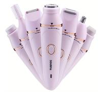 Solimpia Depiladora Eléctrica 7 en 1 para Cuerpo, Axilas, del Bikini, Piernas y Púbico, Afeitadora Eléctrica con Clip para Mujer