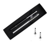 Solinba (2pcs/Set) Digital Pens Styli Capacitive Pen with 2pcs Replaceable Disc Tips for All Touch Screen Devices (L-127mm, Black+Silver)