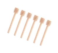 Solinder 50 Mini Palitos de Madera para Cazo de Miel, Diseño único con Ranuras, Dosificación óptima para Miel, Jarabe, Melaza, Madera 100% Natural, 8 Cm-16 Cm, Fiesta en la C (Exquisito 10CM)