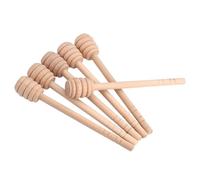 Solinder 50 Mini Palitos de Madera para Cazo de Miel, Diseño único con Ranuras, Dosificación óptima para Miel, Jarabe, Melaza, Madera 100% Natural, 8 Cm-16 Cm, Fiesta en la C (Liuyun ranurado 15CM)