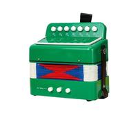 Solinder Acordeón Mini acordeón de 7 teclas y 2 graves, material ABS, instrumento musical para principiantes, regalo de Navidad, botón ligero, acordeón, coordinación ojo-mano, actuación escénica