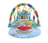 Solinder Alfombra de Juegos para Gimnasio para Bebés, Juguete de Piano Suave y Seguro Recién Nacidos, Estera Actividades Desarrollo Sensorial Bebés 0 a 3 Meses (Patrón Animales Setas)