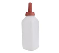 Solinder Biberón de Leche para Terneros de Plástico Premium 2 litros para Comer Fácilmente sin Asa, Destetar a Terneros Las Madres, Espesado un Uso Duradero, Blanco, 1 Biberón + 1 Tetina